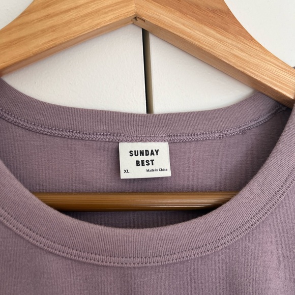 Sunday Best Cropped Lavender T-Shirt - Picture 3 of 3